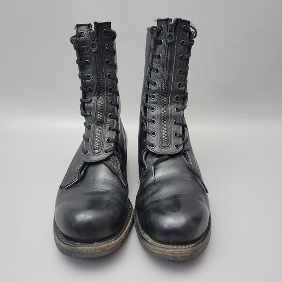 Armortred US Army Military Vietnam 1969 Black Leather Combat Boots Size 10 E main image 5